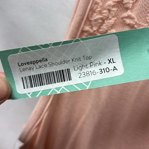 Loveappella NWT Light Pink Tank - Picture 5 of 6